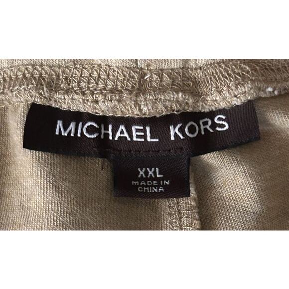 Michael Kors Cotton Blend Tan Joggers Women's XXL - Picture 5 of 6